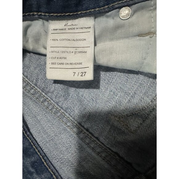 KanCan Lowell Mid Rise Classic Boyfriend Jeans Size 7/27 Distressed Relaxed - Picture 3 of 3